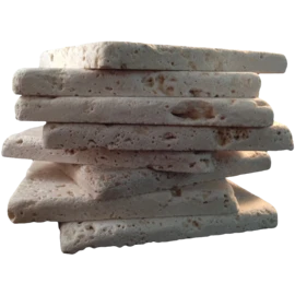 Coaster Tile-tumbled Travertine Porous Craft Tile in Ivory Color