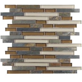 Sierra Piano Brixton 3-4 Inch Glass and Stone Mosaic Wall Tile